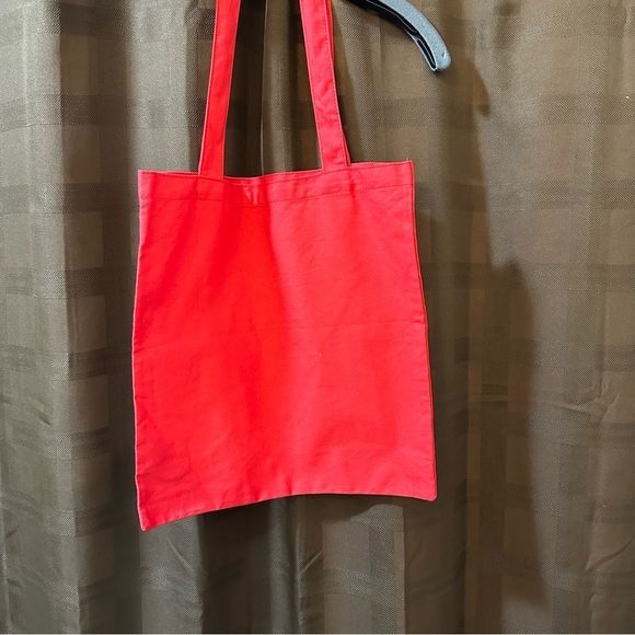 Giorgio Armani Beauty Armani Box Red Canvas Tote Bag Uri the Gorilla Gold Star - Picture 3 of 3